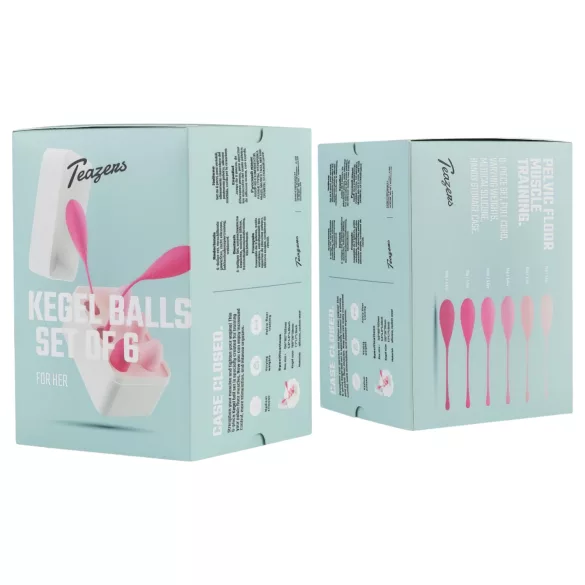 Teazers - 6 vnt. Kegel kamuoliukų rinkinys (rožinis)