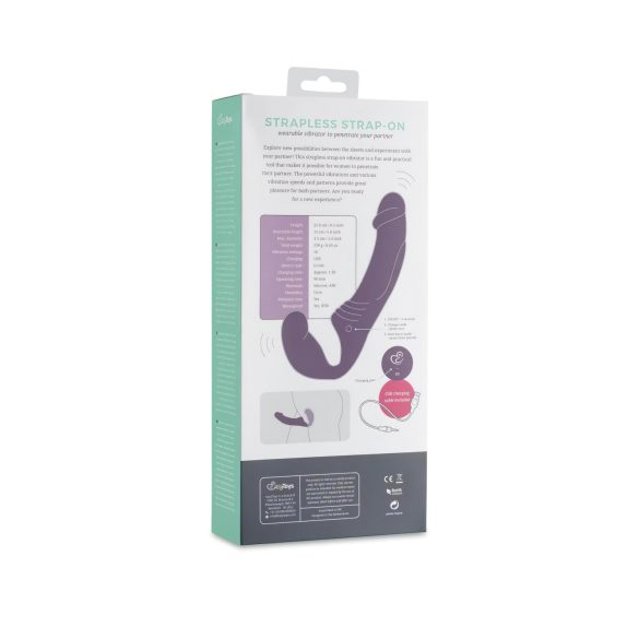 Easytoys - įkraunamas prisegamas vibratorius be dirželio - violetinis