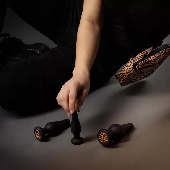 Panthra Kesia - analinių kaiščių rinkinys - silikonas - juoda - 3 vnt.