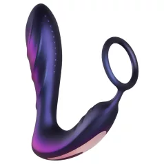   Hueman Black Hole - radijo bangomis valdomas analinis vibratorius su penio žiedu (violetinis)