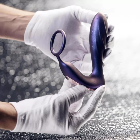 Hueman Black Hole - analinis vibruojantis žiedas su nuotoliniu - violetinis