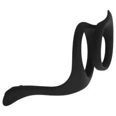 Easytoys - penio ir sėklidžių žiedas - tamprus - juodas