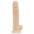 Real Fantasy Ashton - tikroviškas dildo su sėklidėmis - 20,5 cm - kūno spalva