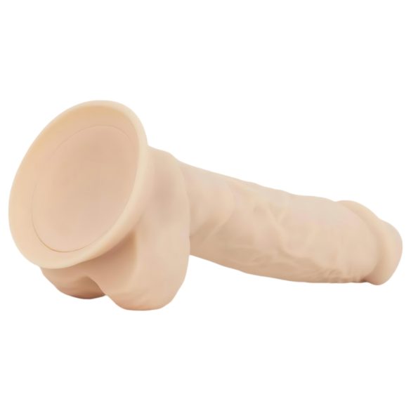 Real Fantasy Ashton - tikroviškas dildo su sėklidėmis - 20,5 cm - kūno spalva