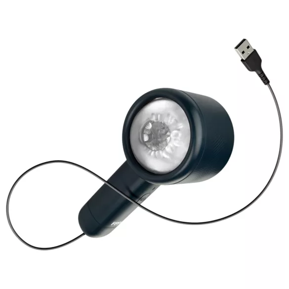 FPPR - masturbatorius vyrams su judančia galva - juodas, įkraunamas