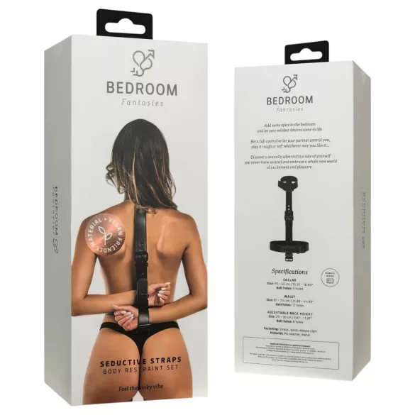 Bedroom Fantasies - BDSM suvaržymo rinkinys su antkakliu ir antrankiais - juodas