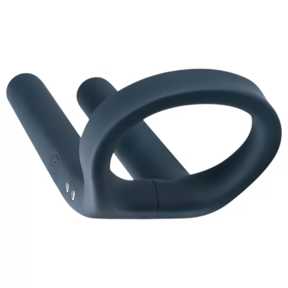 Boners - vibruojantis penio ir sėklidžių žiedas - mėlynas, įkraunamas