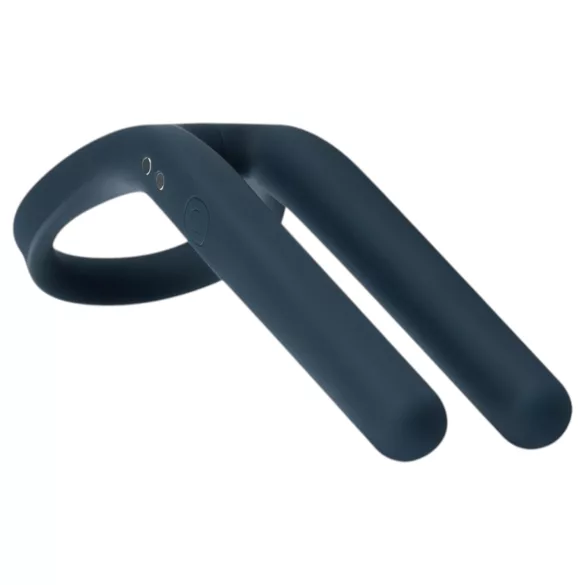 Boners - vibruojantis penio ir sėklidžių žiedas - mėlynas, įkraunamas