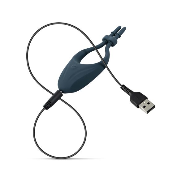 Boners - vibruojantis reguliuojamas penio žiedas - mėlynas