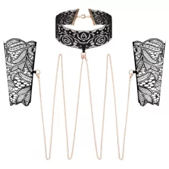 Rosy Gold - kaklo ir rankų antrankiai - juodi