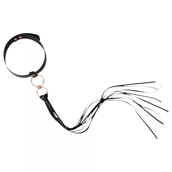 Rosy Gold - kaklo apykaklė su pliaukštuku - juoda