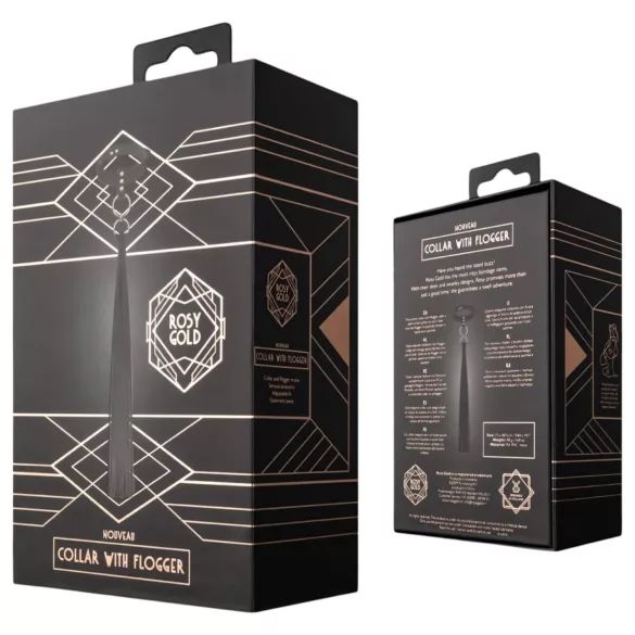 Rosy Gold - kaklo apykaklė su pliaukštuku - juoda