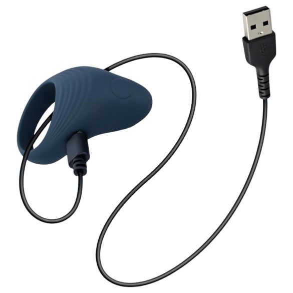 Boners - vibruojantis penio žiedas - pilkas - įkraunamas