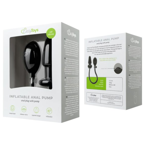 EasyToys - pripučiamas analinis kaištis - juodas