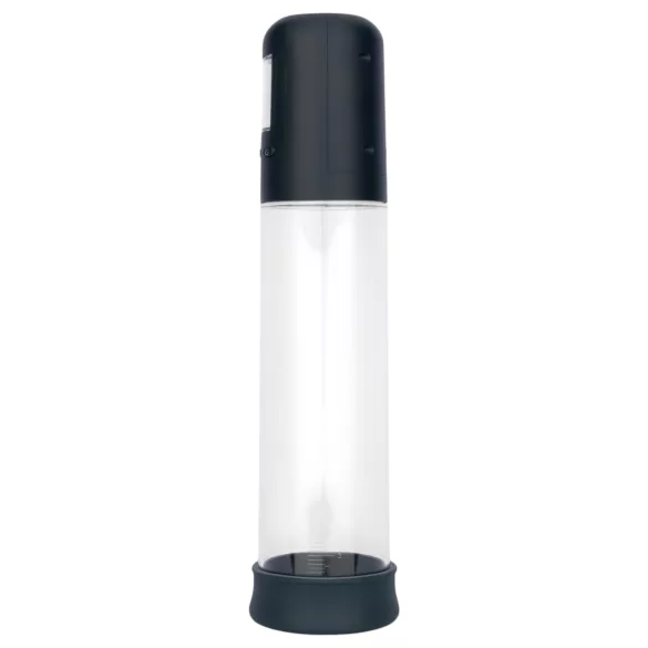 Boners - automatinė varpos pompa su LCD ekranu - permatoma/juoda