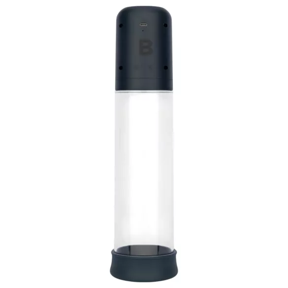 Boners - automatinė varpos pompa su LCD ekranu - permatoma/juoda