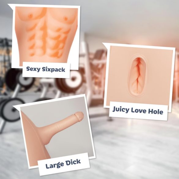 Pripučiama guminė lėlė David Blowme (natūrali)