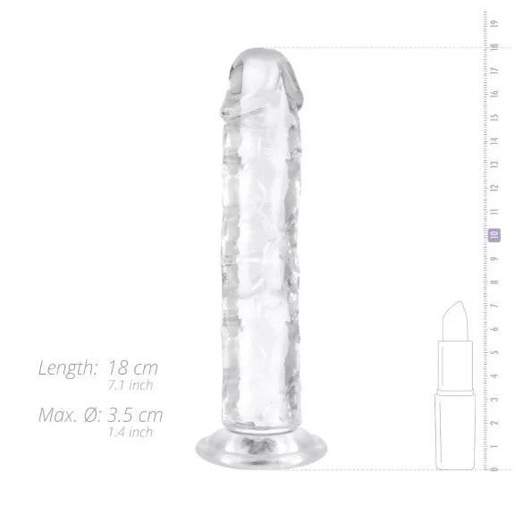 EasyToys - dildo - želinis - 16 cm - permatomas
