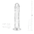 EasyToys - dildo - želinis - 16 cm - permatomas