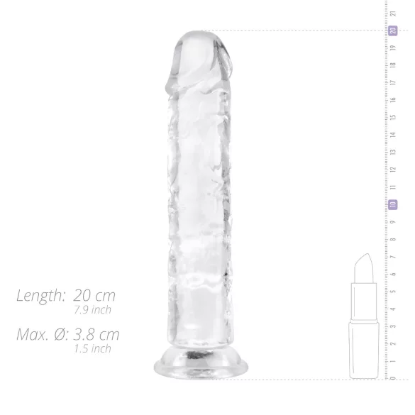 EasyToys - dildo - 18 cm - permatomas - želė