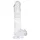 EasyToys - dildo su sėklidėmis - 13,5 cm - permatomas