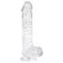 EasyToys - dildo su sėklidėmis - 13,5 cm - permatomas