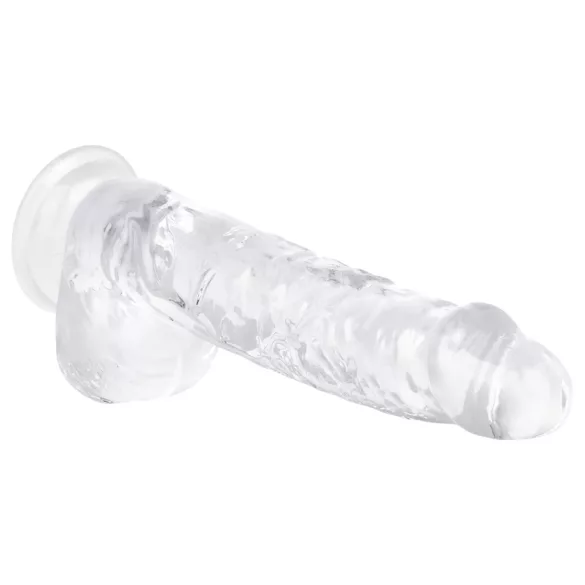 EasyToys - dildo su sėklidėmis - 13,5 cm - permatomas