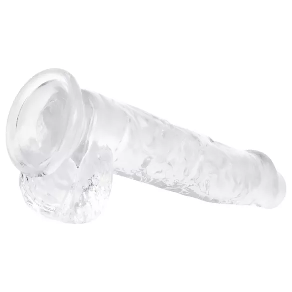 EasyToys - dildo su sėklidėmis - 13,5 cm - permatomas