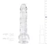 EasyToys - dildo su sėklidėmis - 13,5 cm - permatomas