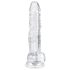 EasyToys - dildo su sėklidėmis - 17 cm - skaidrus