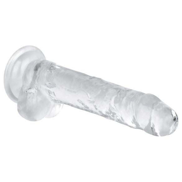 EasyToys - dildo su sėklidėmis - 17 cm - skaidrus