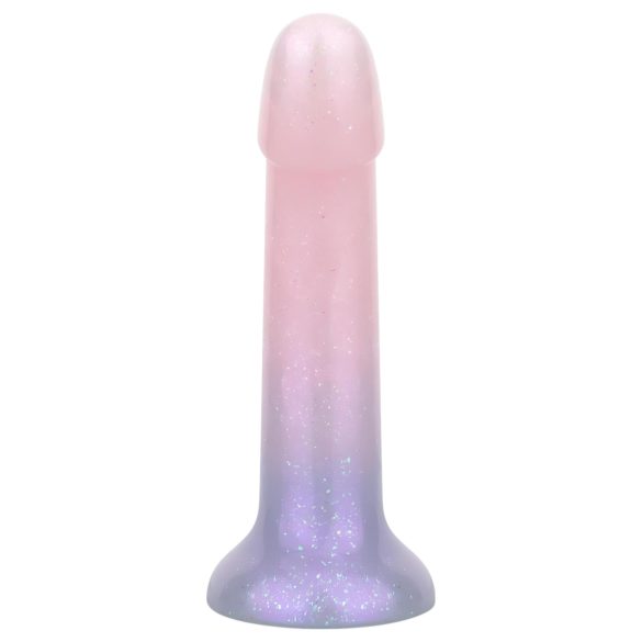 EasyToys Mermaid - dildo su blizgučiais - 15 cm - rožinis