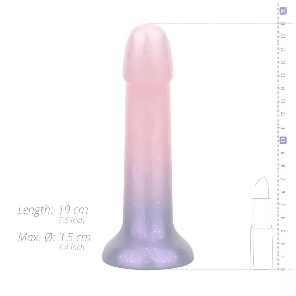 EasyToys Mermaid - blizgantis dildo - 19 cm - rožinis