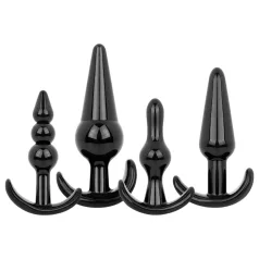 EasyToys - analinių kaiščių rinkinys - 4 dalių - juodas