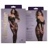 Christine - permatomas tinklelio kombinezonas - (juoda) - XS-XL