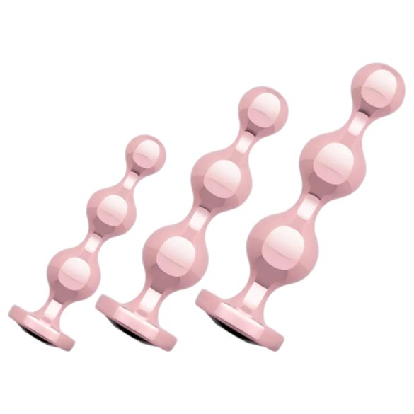 Rosy Gold - analinių dildo rinkinys - rožinio aukso spalva