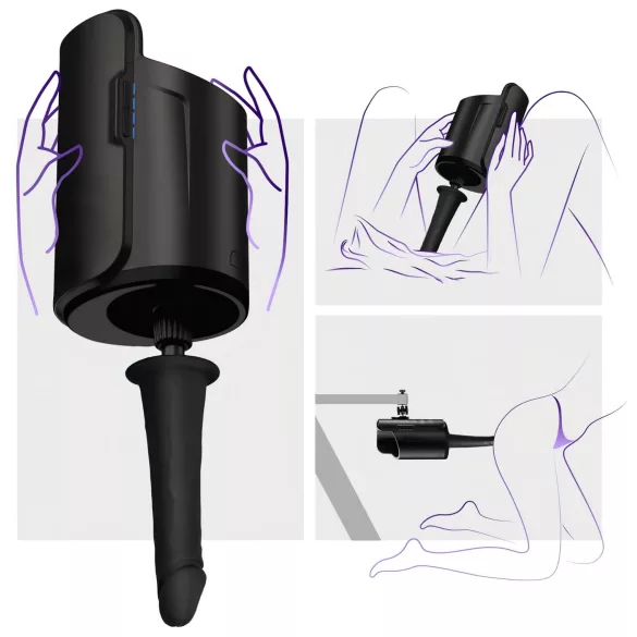 Kiiroo Keon - dirbtinio penio adapteris - juodas