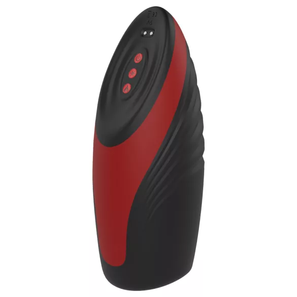 Dreamtoys Essentials - čiulpiantis ir vibruojantis masturbatorius (juodas)