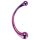 Dreamtoys – stiklinis masažuojantis dildo (metalo spalvos)