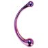 Dreamtoys – stiklinis masažuojantis dildo (metalo spalvos)