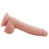 Mr. Dixx 7.6 - dildo su sėklidėmis ir siurbtuku - kūno spalvos 19,5 cm