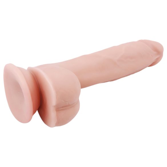 Mr. Dixx 7.6 - dildo su sėklidėmis ir siurbtuku - kūno spalvos 19,5 cm