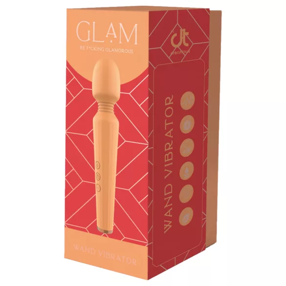 Glam - įkraunamas vibruojantis masažuoklis - oranžinis