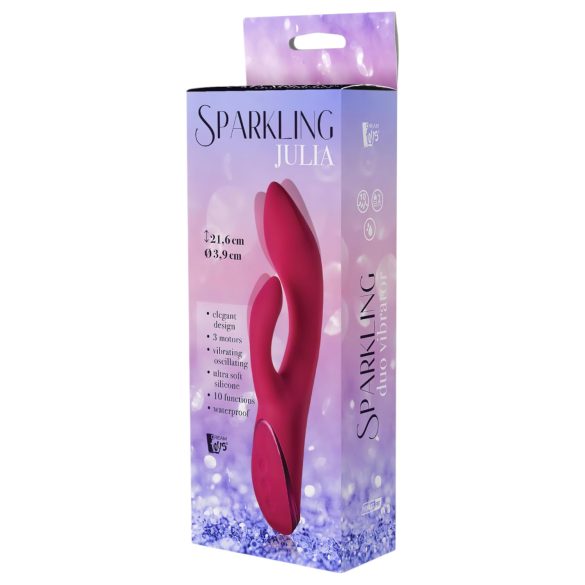 „Sparkling Julia Duo“ - belaidis klitorio vibratorius (raudonas)