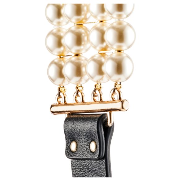 Allure - antkaklis su pavadėliu ir karoliukais - juodas