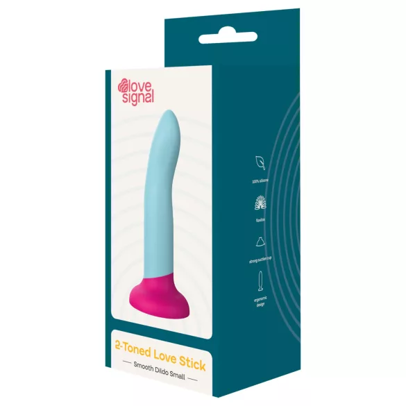 Dreamtoys Love Signal - dviejų spalvų silikoninis mažas dildo (mėlynas)