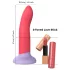 Dreamtoys Love Signal - dviejų spalvų silikoninis dildo, vidutinis (raudonas)