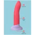 Dreamtoys Love Signal - dviejų spalvų silikoninis dildo, vidutinis (raudonas)