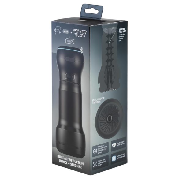 Kiiroo - vyriškas masturbatorius - PowerBlow + Feel Pocket - juodas