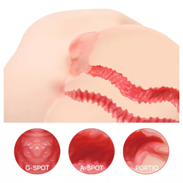 Kokos Vanilla 004 - vyro makšties masturbatorius - natūrali spalva